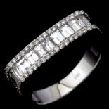 14 kt White gold Ring. 1.26 ct Diamond