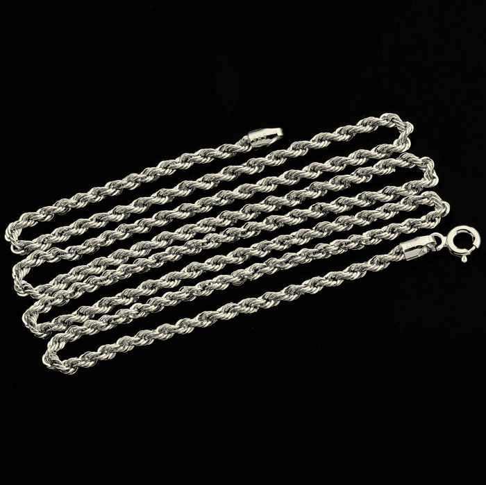 19.7 In (50 cm) Rope Chain Necklace. In 14K White Gold - Image 5 of 7