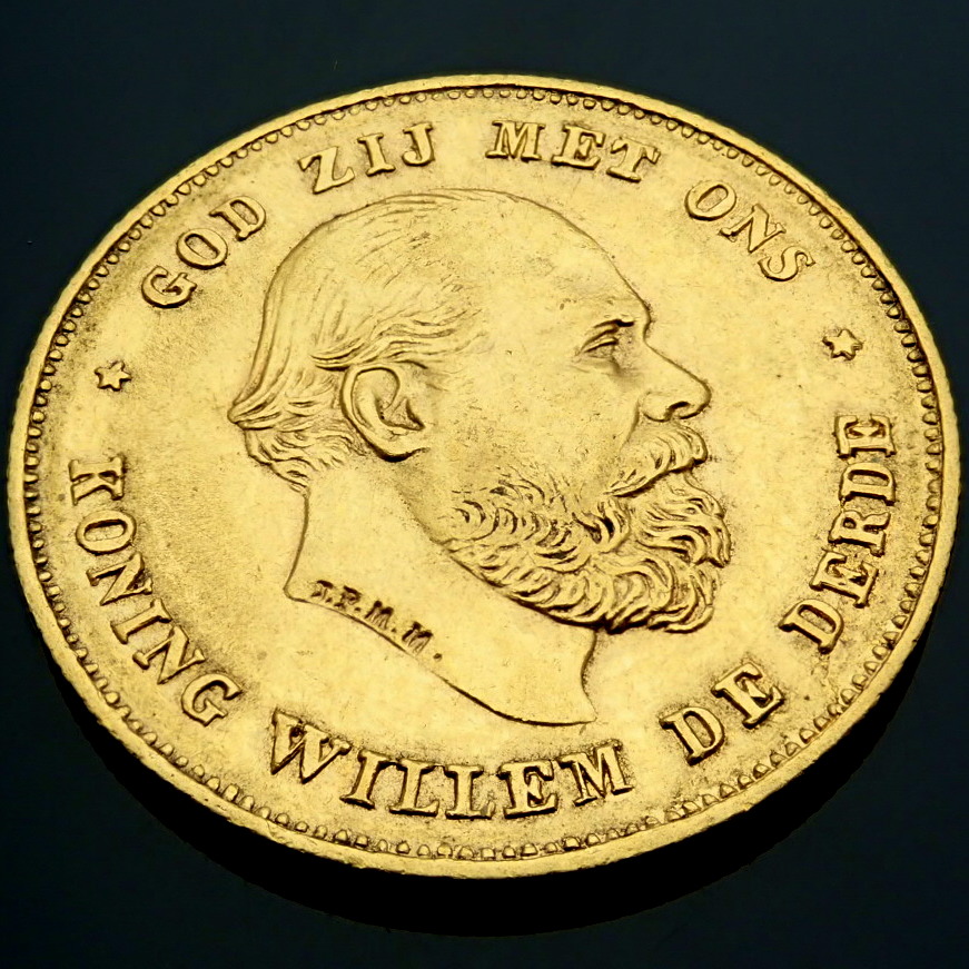 10 Gulden - Willem III - Image 2 of 4