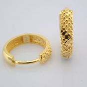 Earrings In 14K Yellow Gold. 0.6 In (1.5 cm)