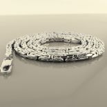 19.7 In (50 cm) Byzantine Chain Necklace. In 14K White Gold