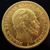 Germany Prussia 20 Mark 1872 Wilhelm I. Gold