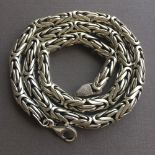 Mens King Byzantine Chain Round 8mm. 190 GR. 26 inch - 65cm. 925 Silver Sterling