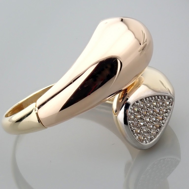 Italian Design Swarowski CZ Ring. In 14K Rose/Pink Gold - Image 3 of 4