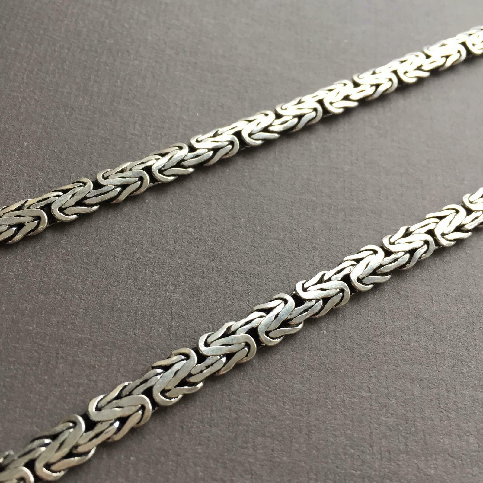 Mens Bali King Byzantine Chain. 925 Sterling Silver. 60 cm / 24 In - Image 3 of 4