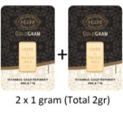 2x 1 Gram 99,99 % Gold Bullion (Sealed and Certified)
