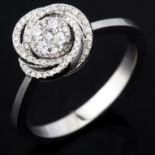 14 kt White Gold Ring. 0.19ct Diamond