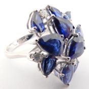 14K Sapphire and Diamond Ring