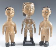 Collection of three ewe Ghana people dolls