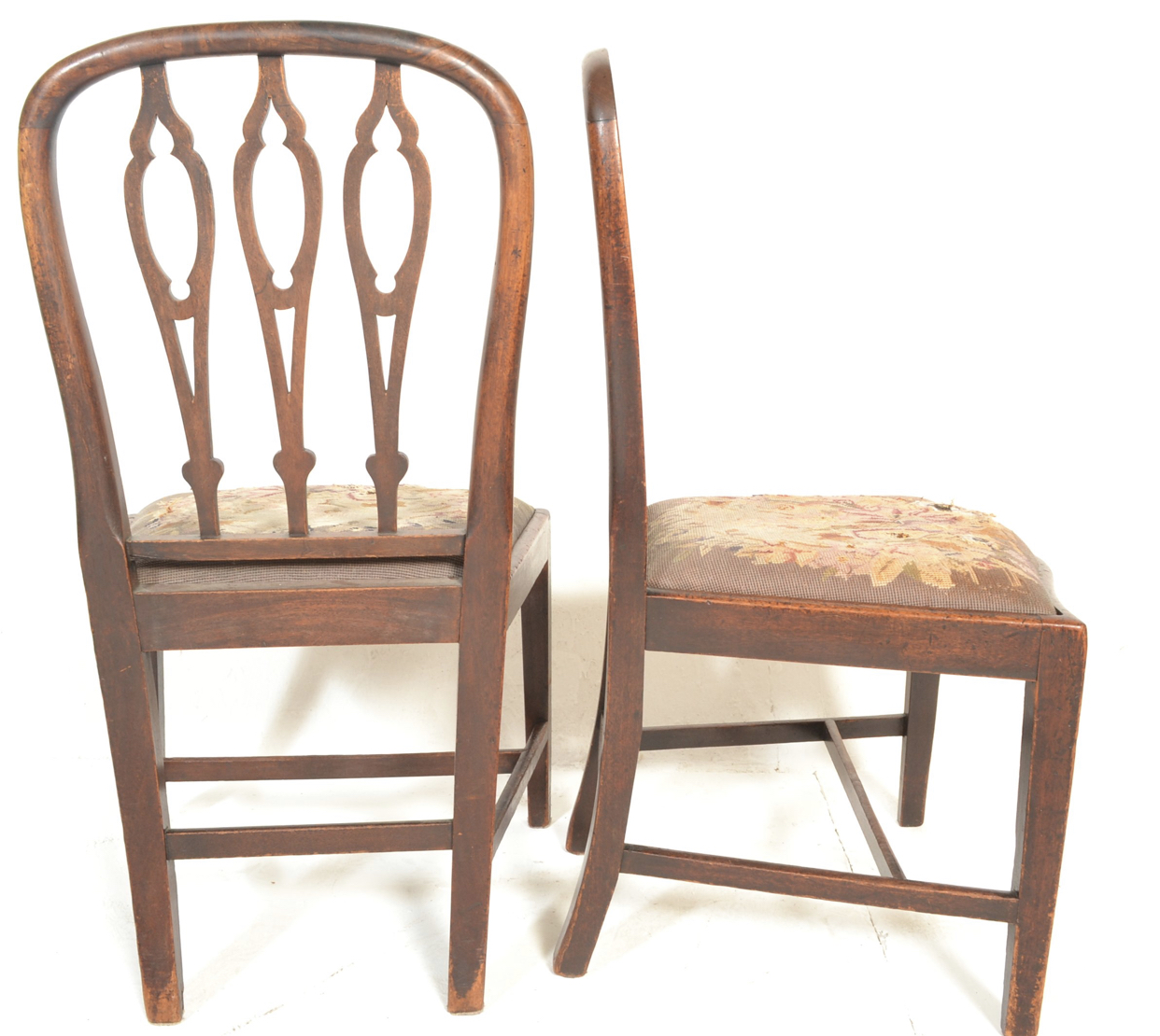 Set of six georgeIII mahogany chairs with tapestry seats - Image 5 of 5