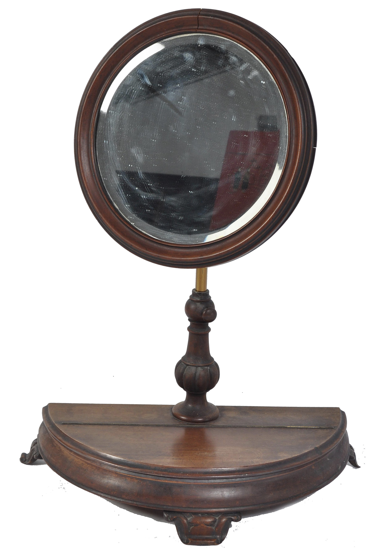 C19th shaving mirror on adjustable stand