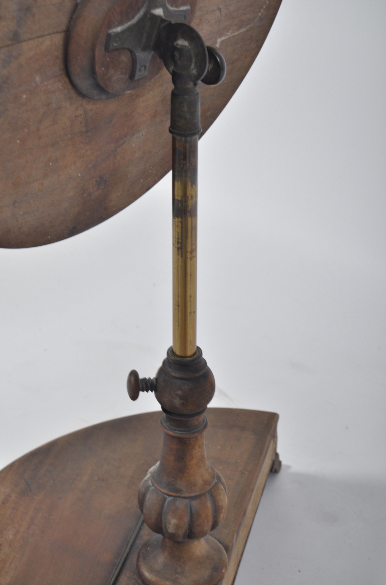 C19th shaving mirror on adjustable stand - Image 5 of 7