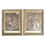 Pair of C19th coloured engravings after George Moreland