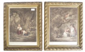 Pair of C19th coloured engravings after George Moreland