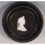 C19th glass silhouette of Dante