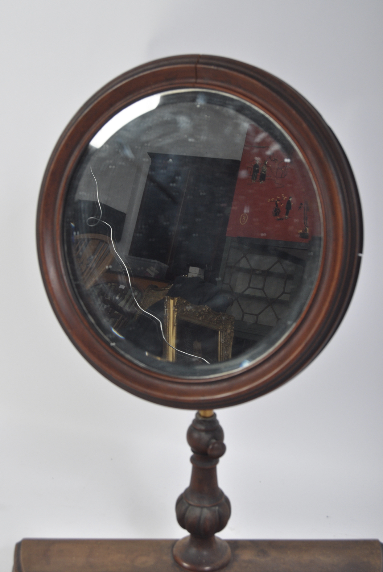 C19th shaving mirror on adjustable stand - Image 4 of 7