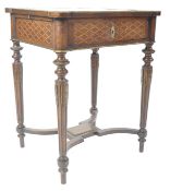 C19th French marquetry work table