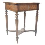 C19th French marquetry work table