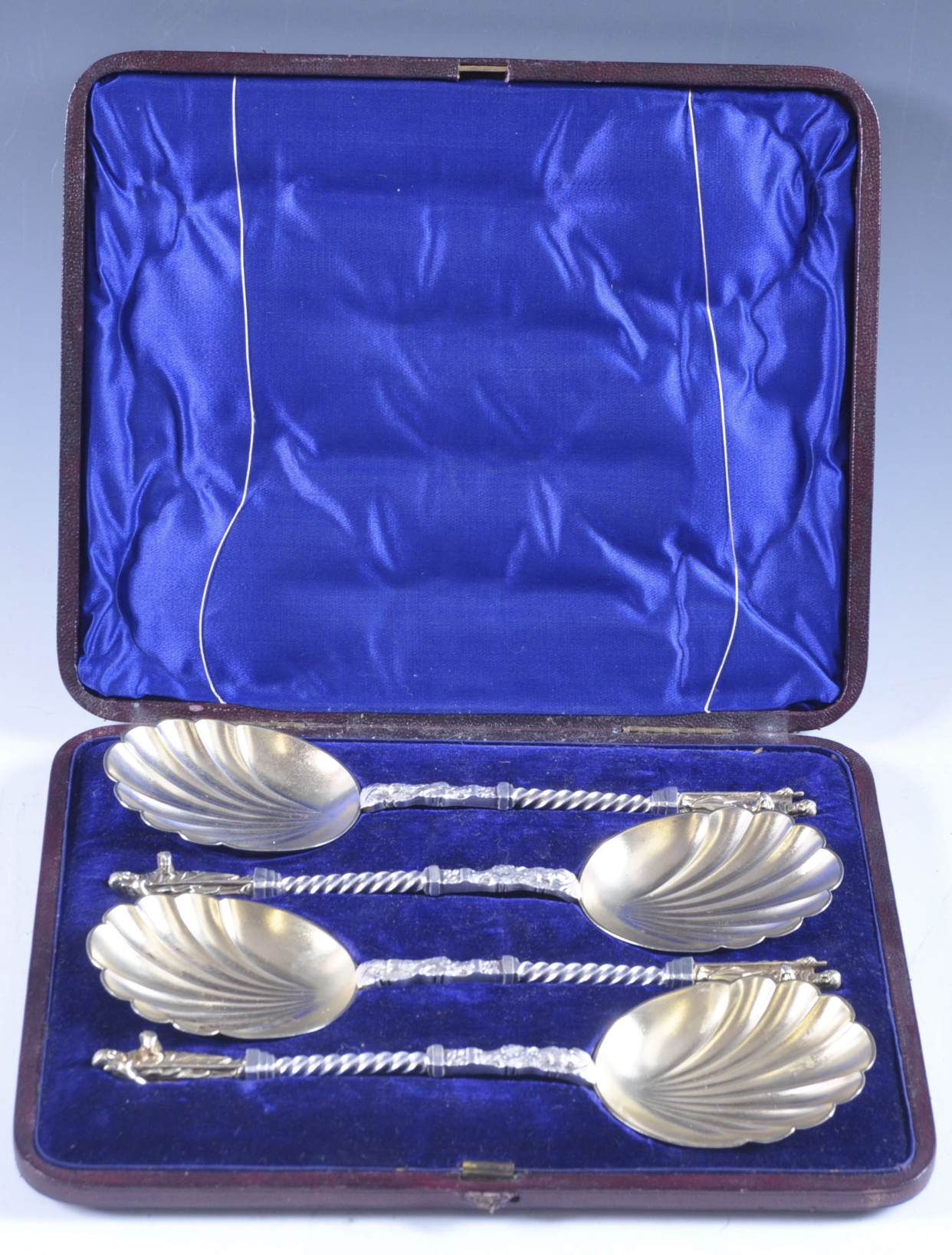 Boxed set of large apostle spoons