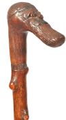 C19th walking stick depicting cricketer WG Grace