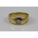 0.28ct Diamond 18ct Gold Signet Ring