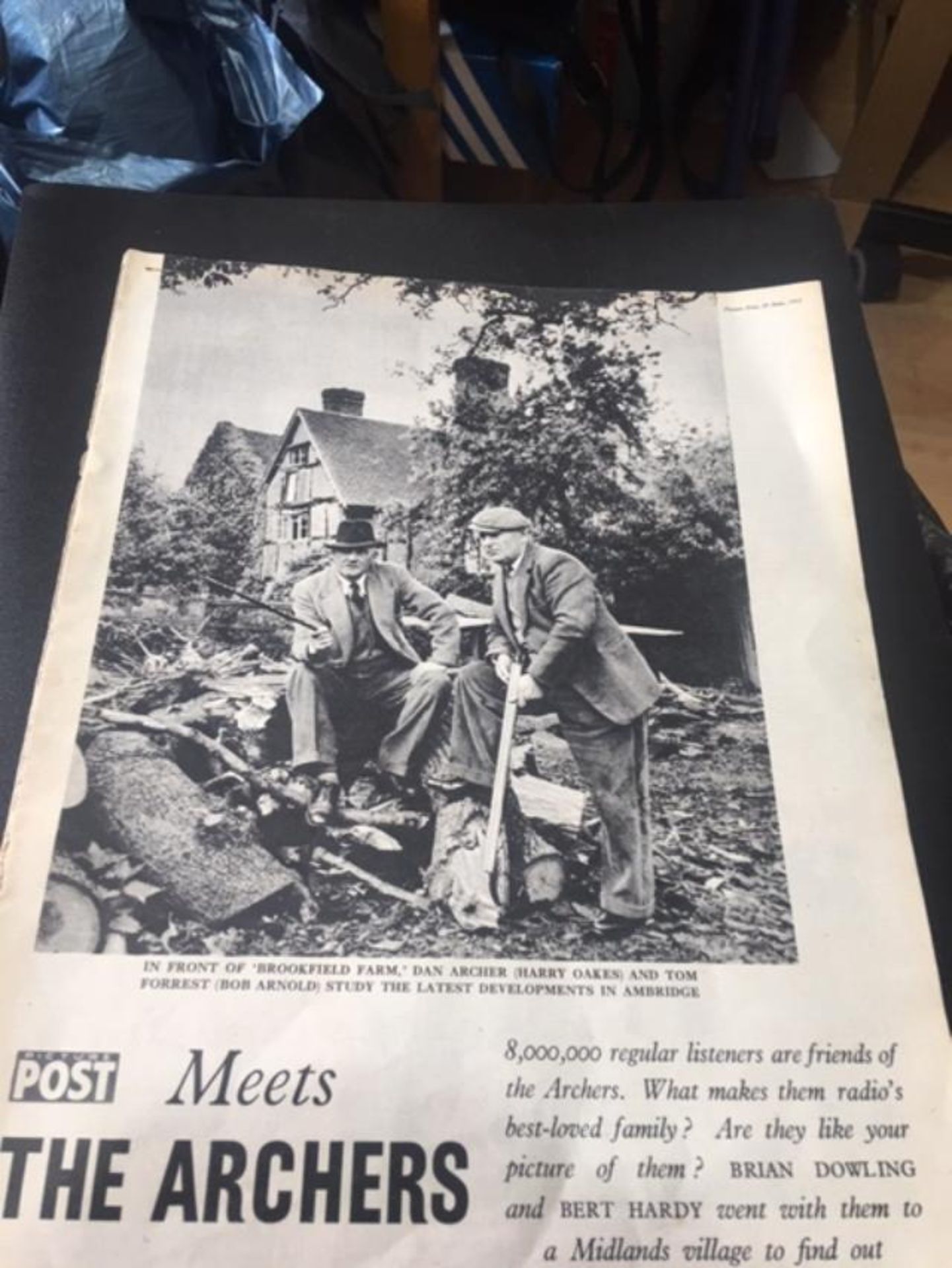 Collectable News Article From 1953. Meet The Archers In Ambridge.