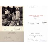 4 British Royal Family Christmas Cards From Diana Charles Queen Elizabeth Philip