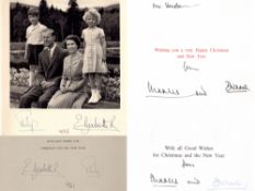 4 British Royal Family Christmas Cards From Diana Charles Queen Elizabeth Philip