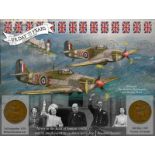 VE Day 75th Anniversary Hurricane's Over Beachy Head WW2 Pennies Metal Sign
