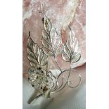 Finesse Vintage Malta Brooch Flower and leaf 7.57 gram scarf pin shawl pin