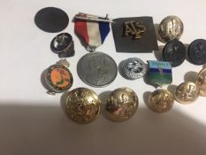 A Collection Of 16 Vintage Military Badges