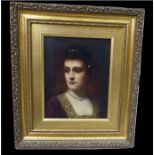 Original Oil Painting. Hermann Schmiechen - A Beautiful Regency Lady