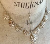 Finesse silver vintage 1920c necklace fine jewellery Maltese