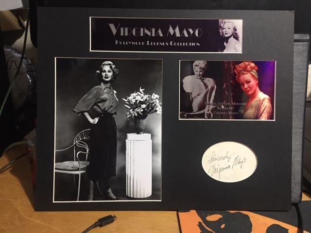 A Signed Mounted Montage Of Hollywood Legend Virginia Mayo.