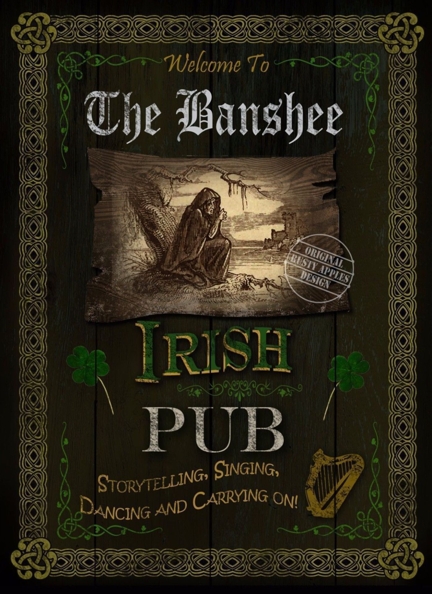 3x Retro Style Reproduction Metal Irish Pub Signs 16" x 12" - Image 2 of 6