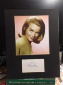 A Signed Professionally Mounted Montage Of Film & TV Legend Honor Blackman.