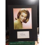 A Signed Professionally Mounted Montage Of Film & TV Legend Honor Blackman.