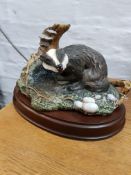 Royal Doulton Badger. The Wildlife Collection