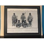 Captain Scott & His Men At The South Pole, 1912. Mounted Original 1922
