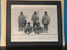 Captain Scott & His Men At The South Pole, 1912. Mounted Original 1922