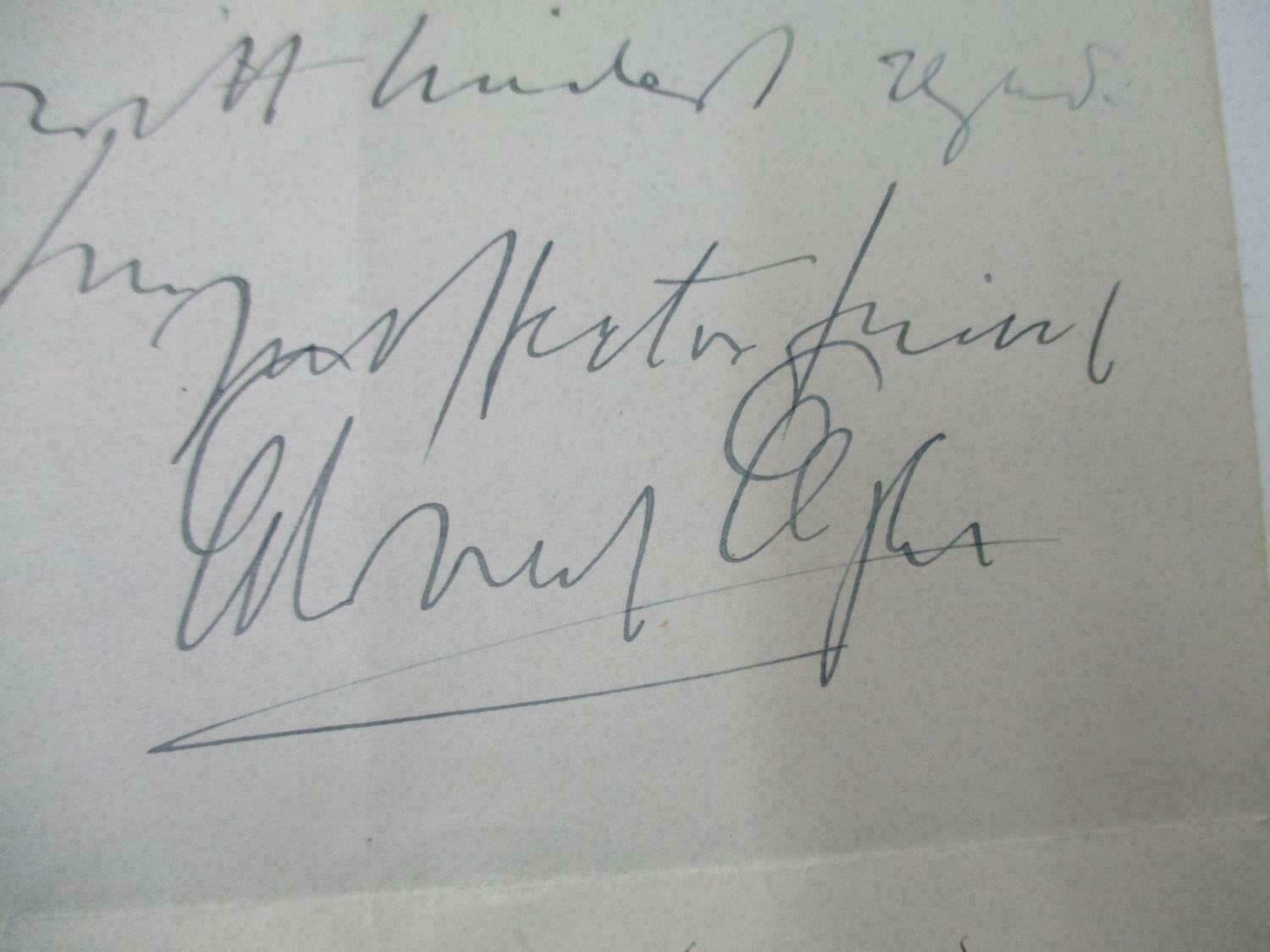 3 Edward Elgar & 1 Arthur Somervell Autograph - Image 8 of 12