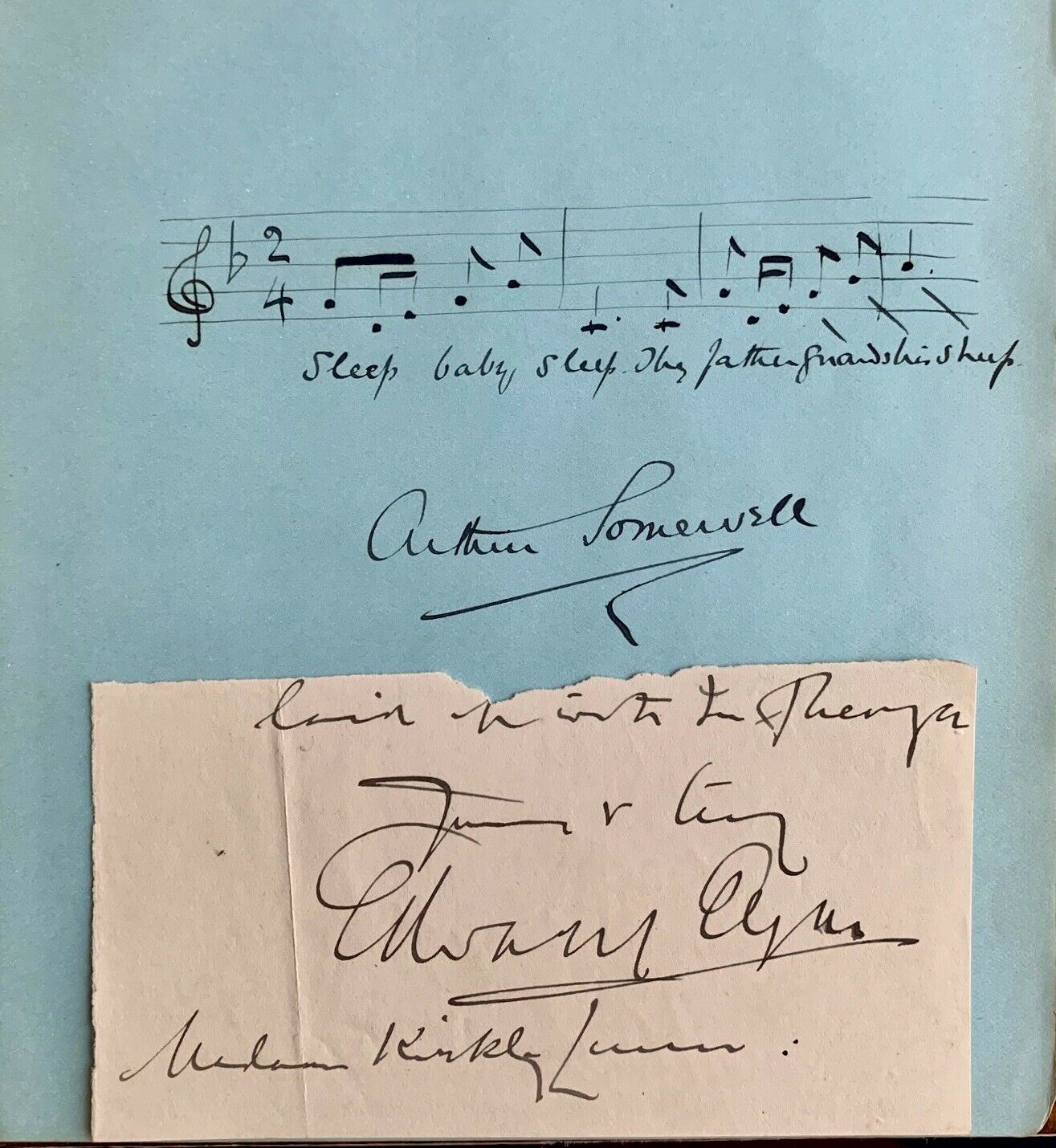 3 Edward Elgar & 1 Arthur Somervell Autograph - Image 10 of 12