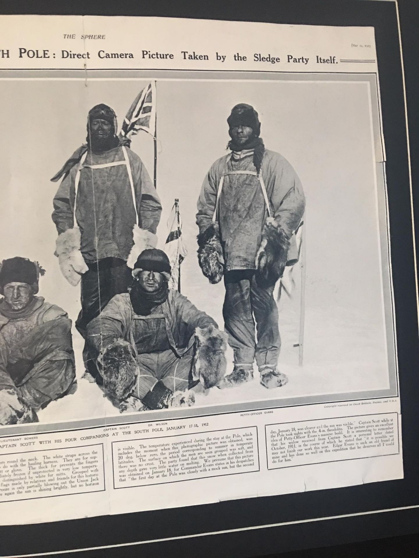 Captain Scott & His Men At The South Pole, 1912. Mounted Original 1922 - Image 5 of 6