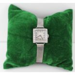 Art Deco Diamond Set Platinum & Gold Ladies Wristwatch