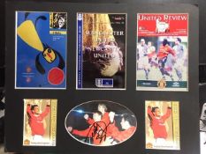 Autographed Montage Of The Man Utd Treble Winner Teddy Sherringham