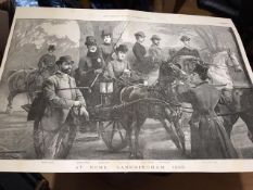 Vintage Double-Page Prints Consisting Of 5 Prints From 1882-1963