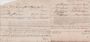 Admiral Adam Duncan + Admiral John Jervis Signed Navy Documents. The Battle of Cape St Vincent
