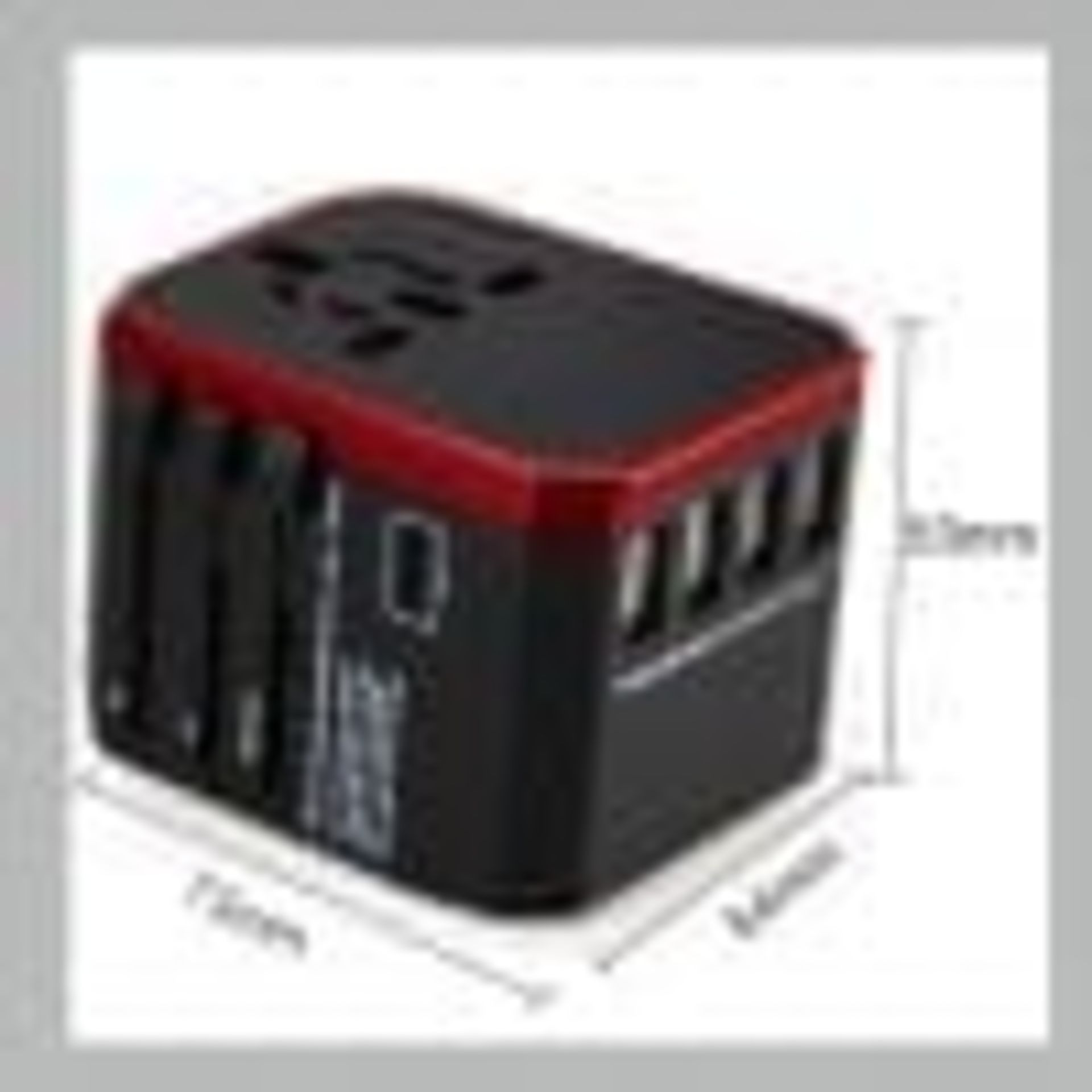 Worldwide Travel Adapter Plug Fast Charger 1Type-C 4 USB Ports UK - Image 5 of 8