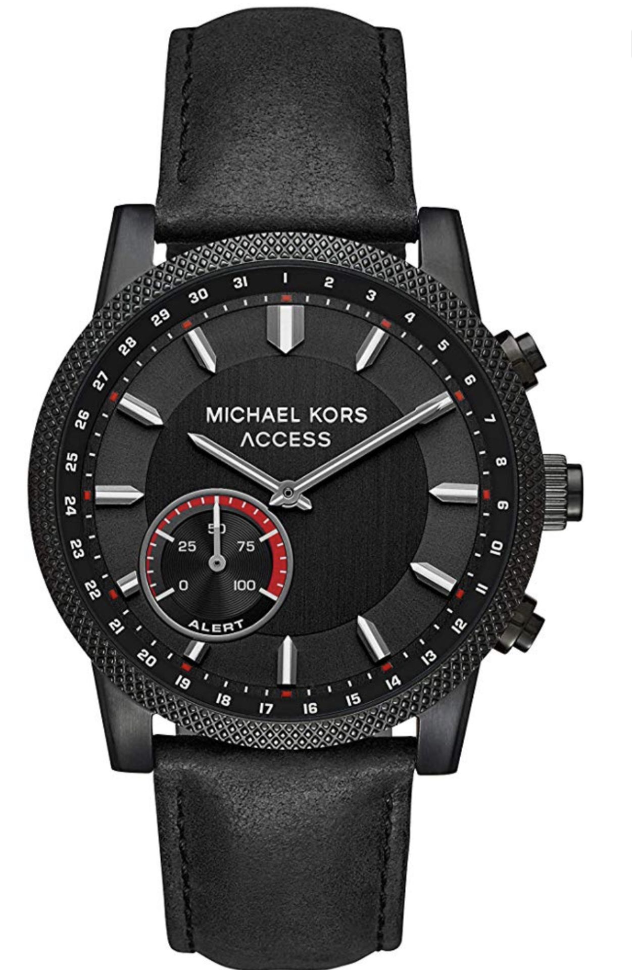 Michael Kors mkt4025 Men's Hutton Hybrid Smartwatch. Quartz Stainless Steel and Leather - Image 5 of 5