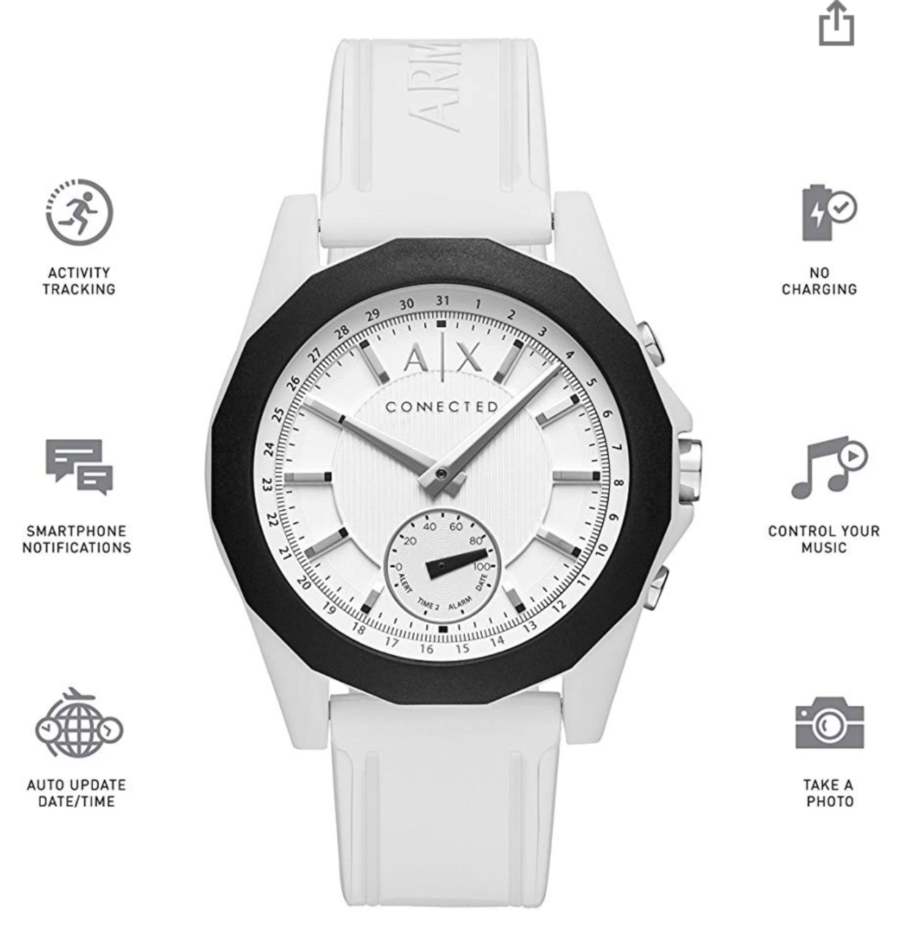 Armani Unisex Hybrid Smartwatch AXT1000 - Image 2 of 3